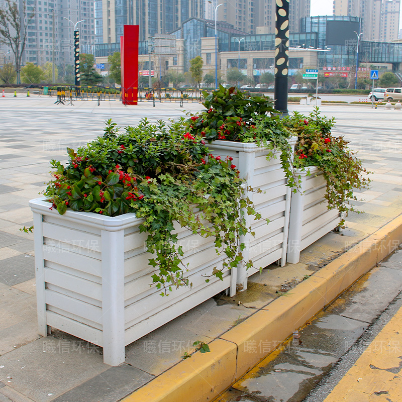 白色高低組合花箱