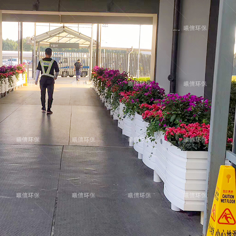 白色PVC波蘭花箱